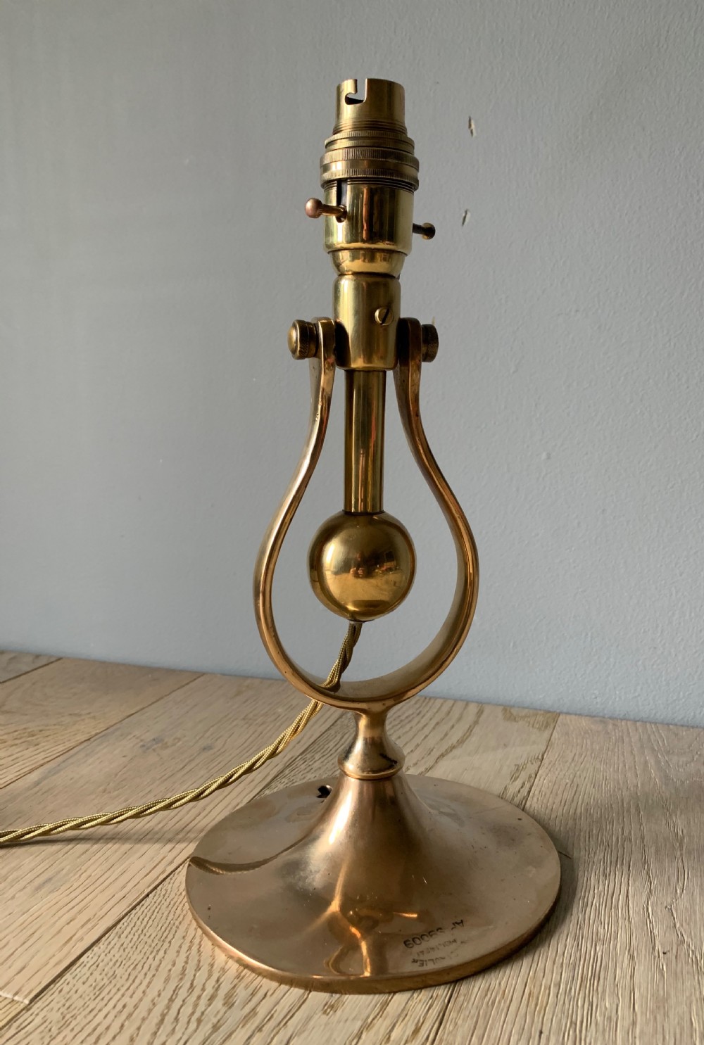 Electrolier Montreal Brass Ships Gimbal Desk Table Wall Lamp, Rewired and Pat tested  View V