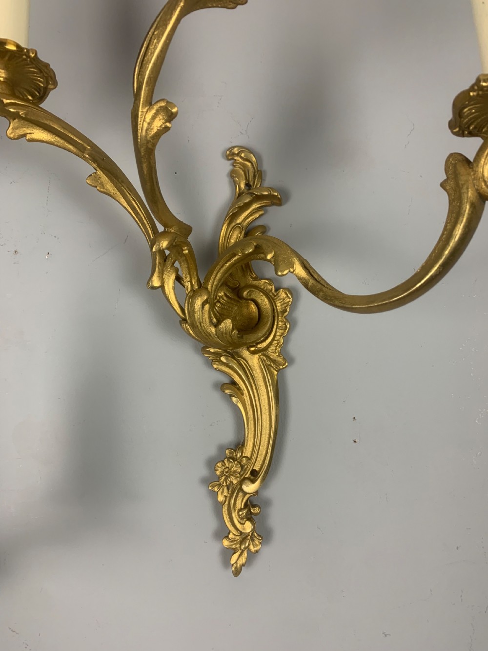 Pair of French Triple Arm Antique Wall Lights  View VII