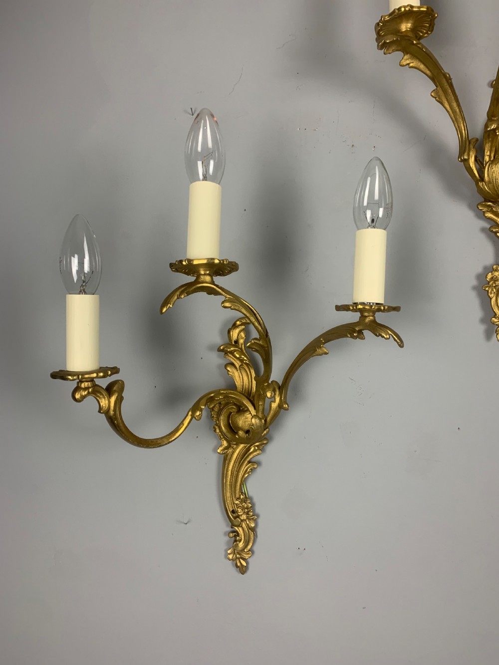 Pair of French Triple Arm Antique Wall Lights  View VIII