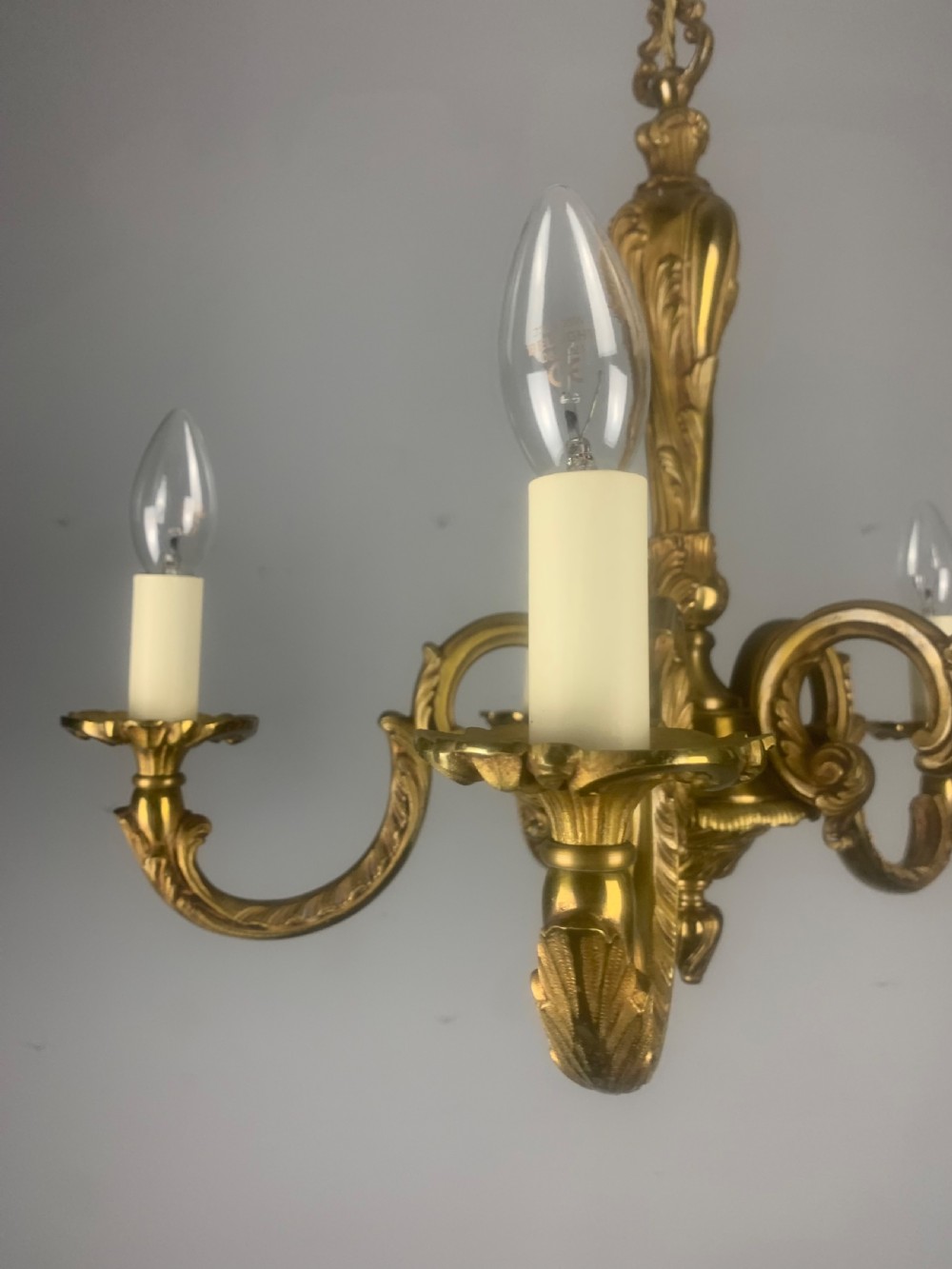 French Bronze 5 Light Antique Chandelier  View V