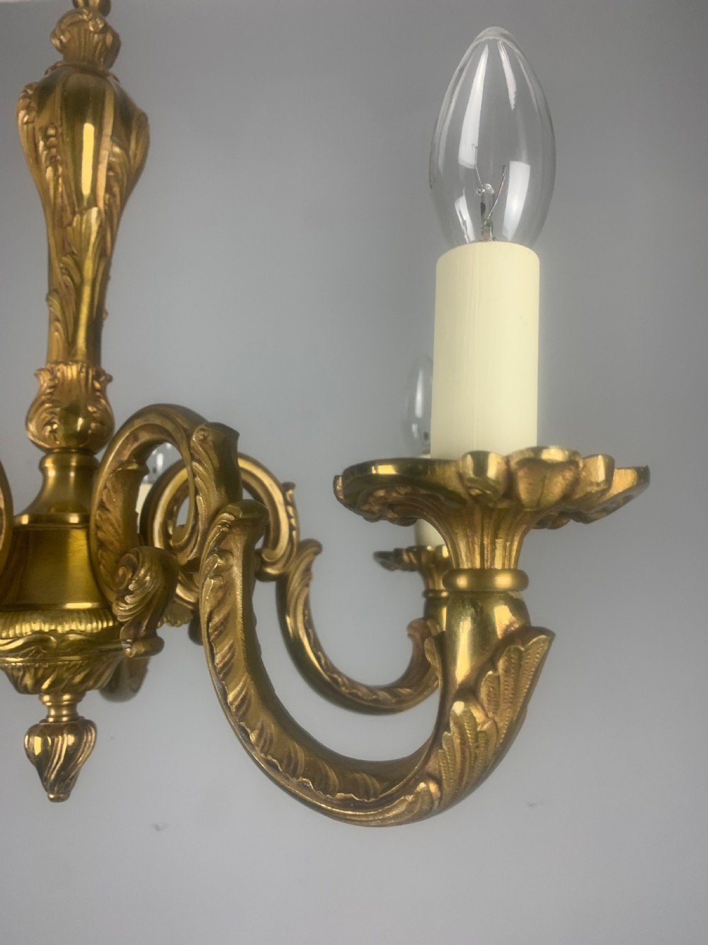 French Bronze 5 Light Antique Chandelier  View X