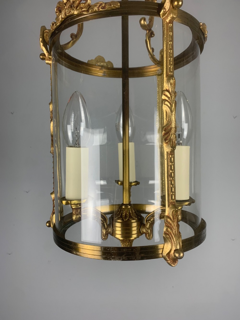 French Triple Light Antique Lantern View VIII