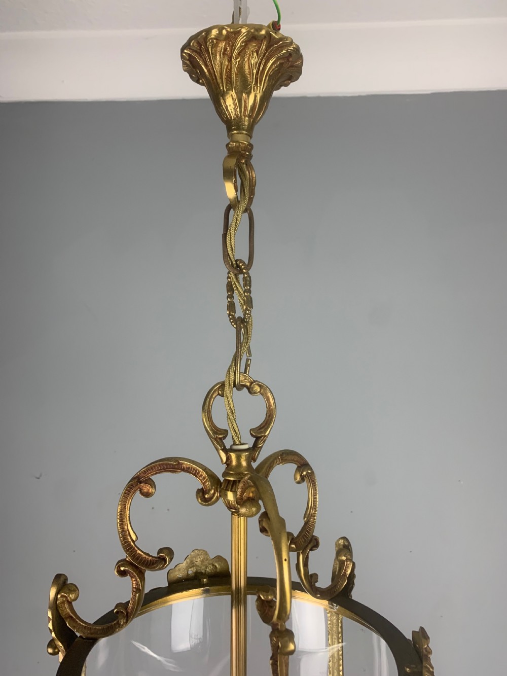 French Triple Light Antique Lantern View XI