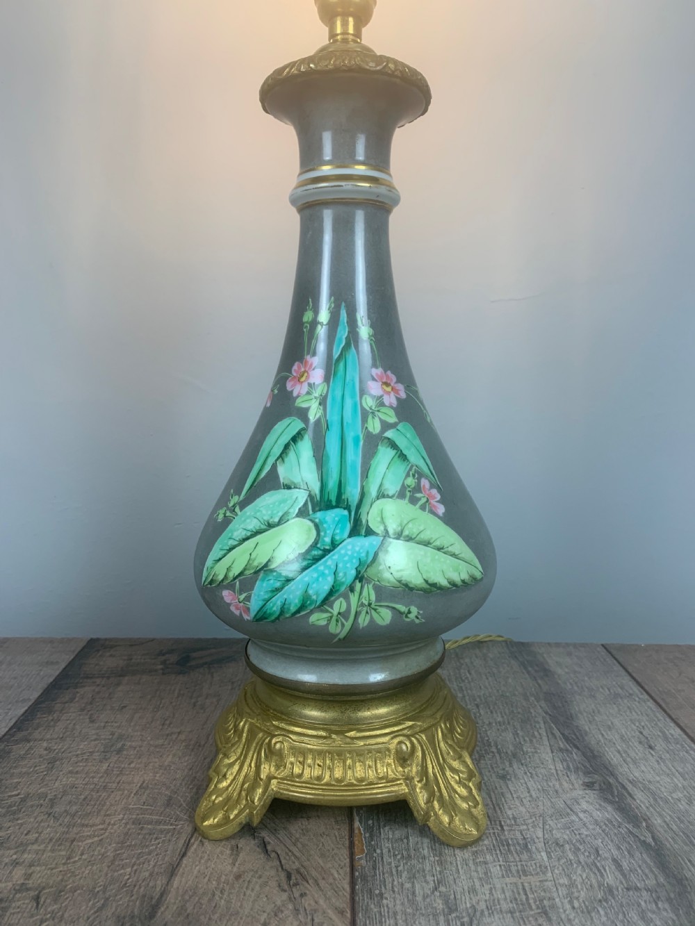 French Antique Table Lamp  View II