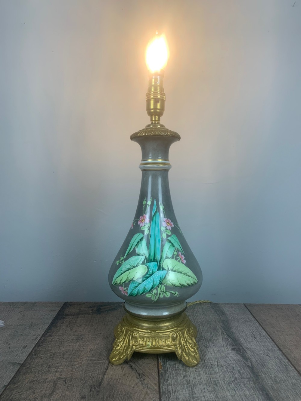 French Antique Table Lamp  View III