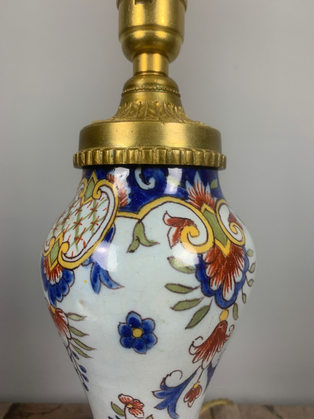 Small Signed French Antique Table Lamp  View VII