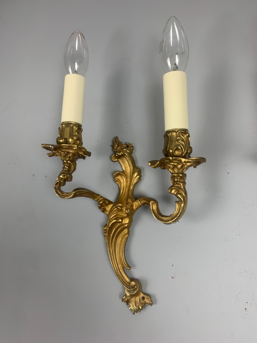 French Gilded Twin Arm Antique Wall Lights View II