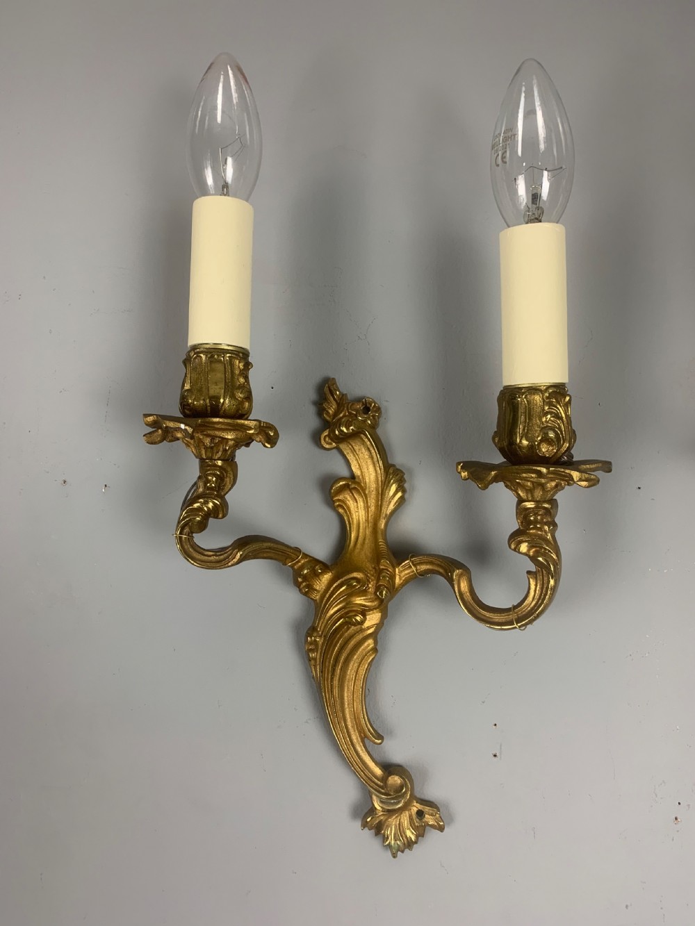 French Gilded Twin Arm Antique Wall Lights View IX