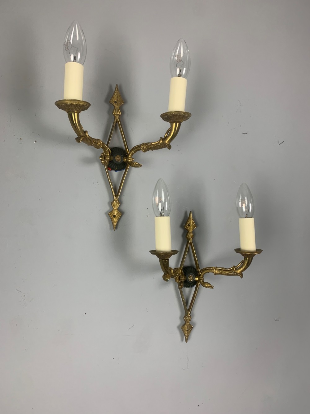 Pair of French Empire Antique Wall Lights  View II