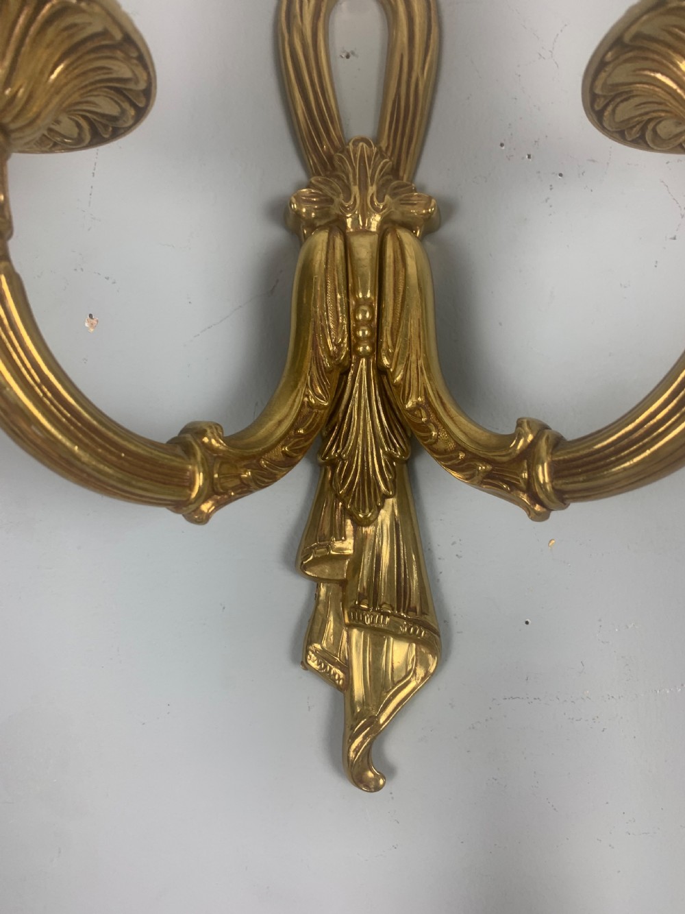Set of 3 Antique French Gilt Bronze Wall Lights  View IV
