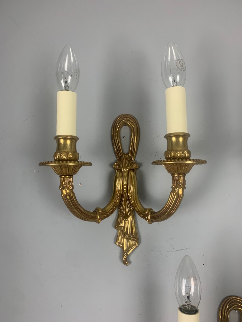 Set of 3 Antique French Gilt Bronze Wall Lights  View VIII