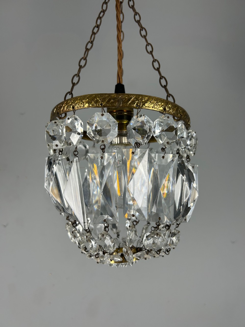 Crystal Lustre Chandelier, Ceiling Light View IV