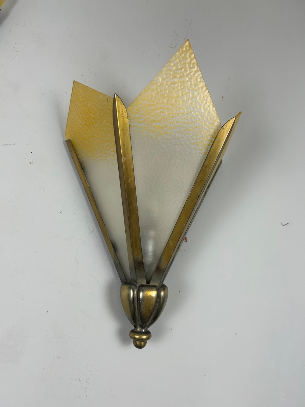 Large Pair of French Odeon Art Deco Wall Lights  View IV