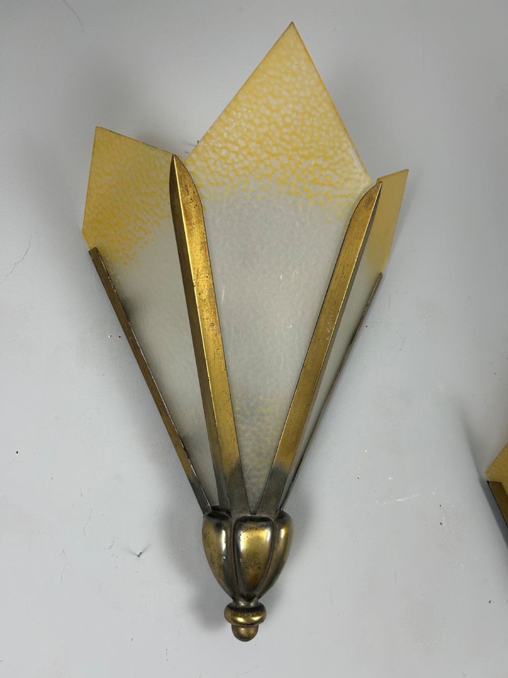 Large Pair of French Odeon Art Deco Wall Lights  View VII