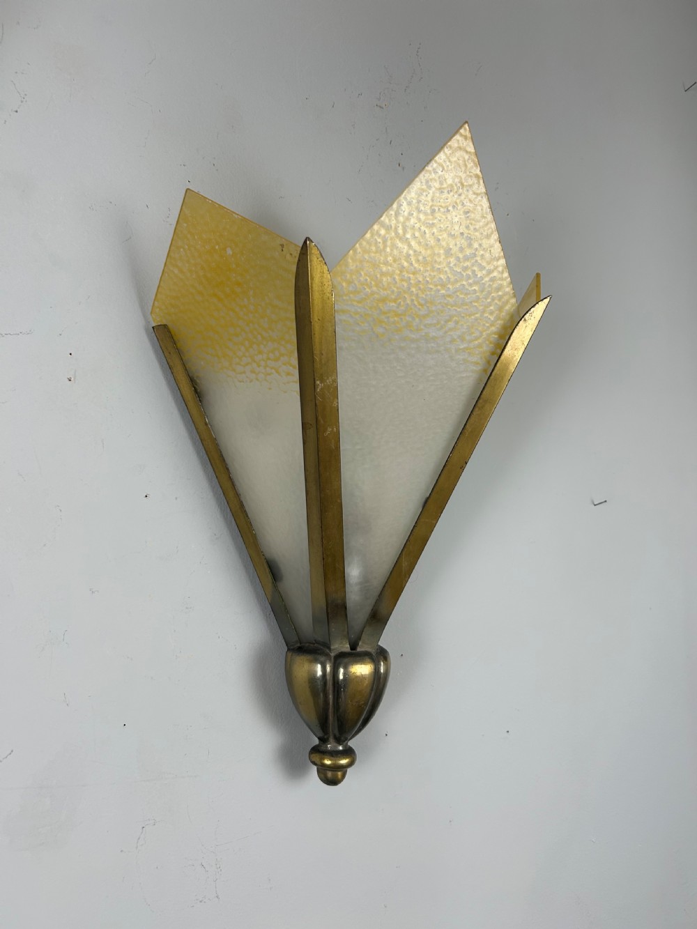 Large Pair of French Odeon Art Deco Wall Lights  View VIII