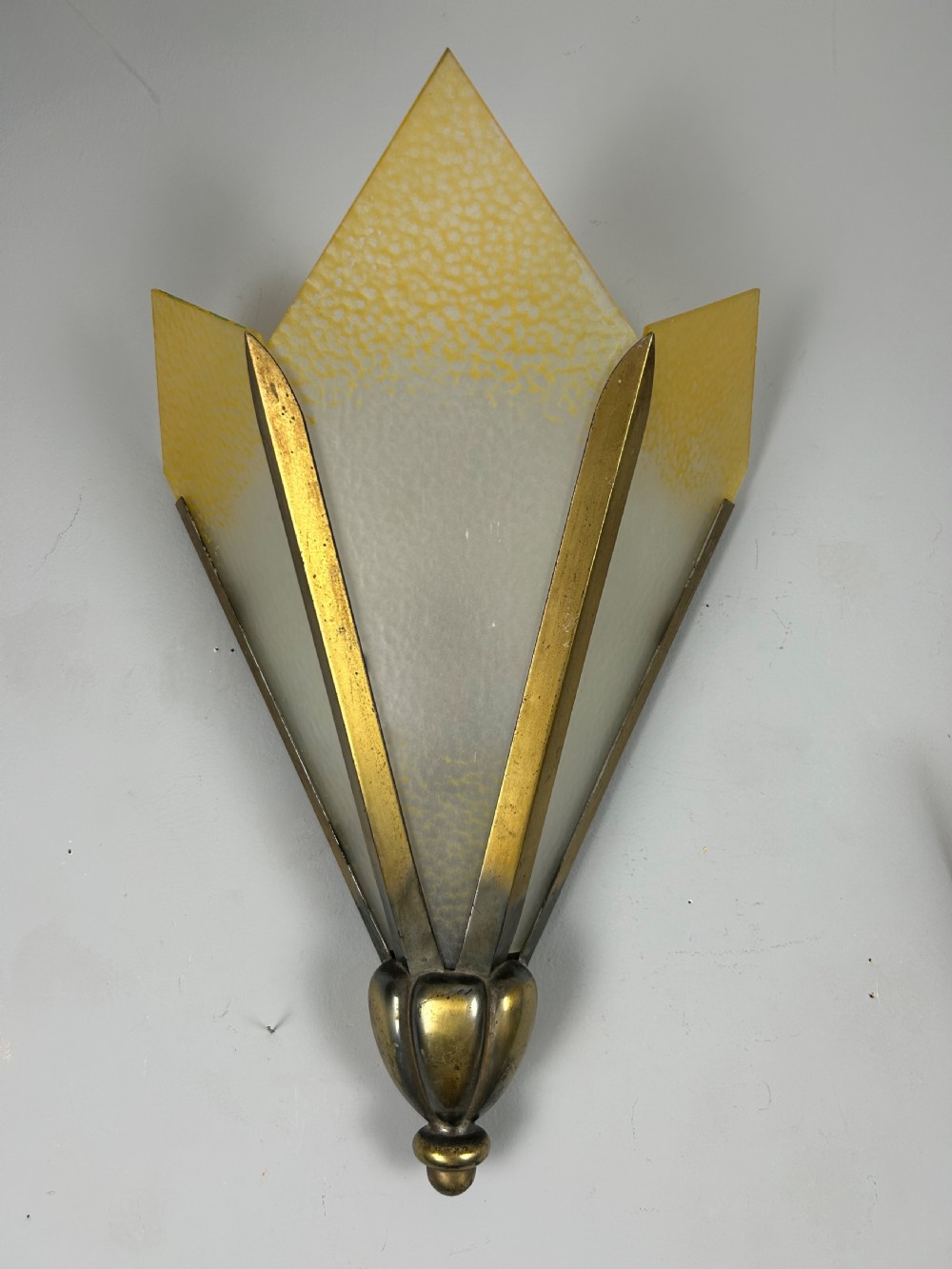 Large Pair of French Odeon Art Deco Wall Lights  View IX