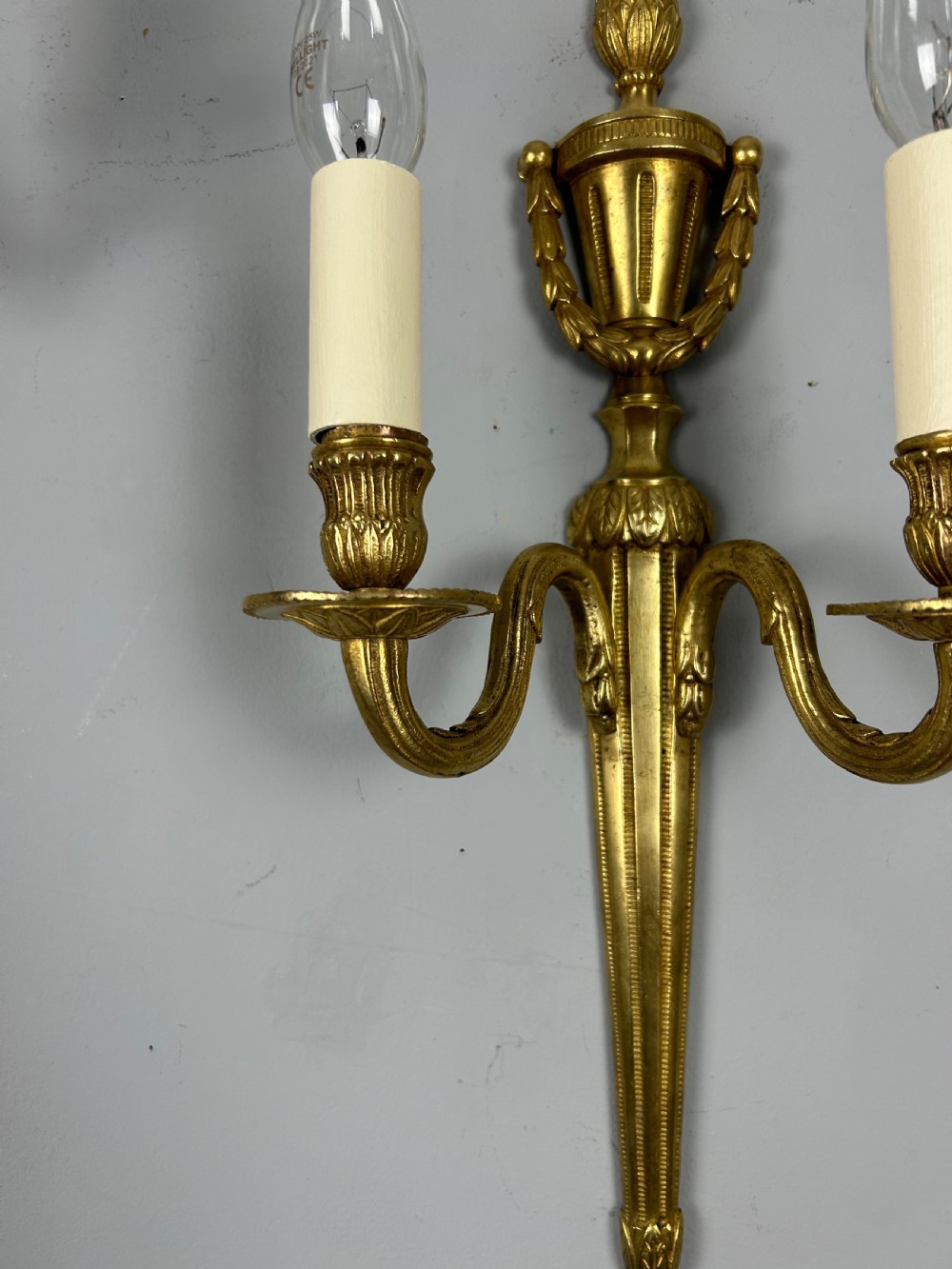 Pair Of French Gilt Brass Antique Wall Lights View II