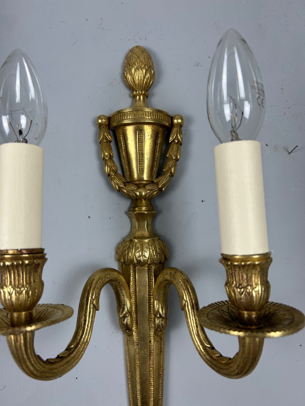 Pair Of French Gilt Brass Antique Wall Lights View III