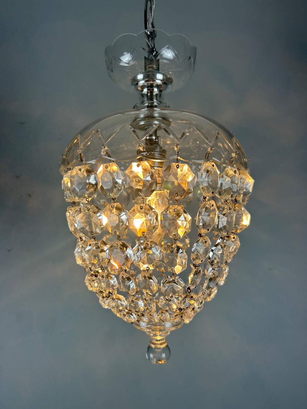 Crystal Lustre Chandelier, Ceiling Light View III