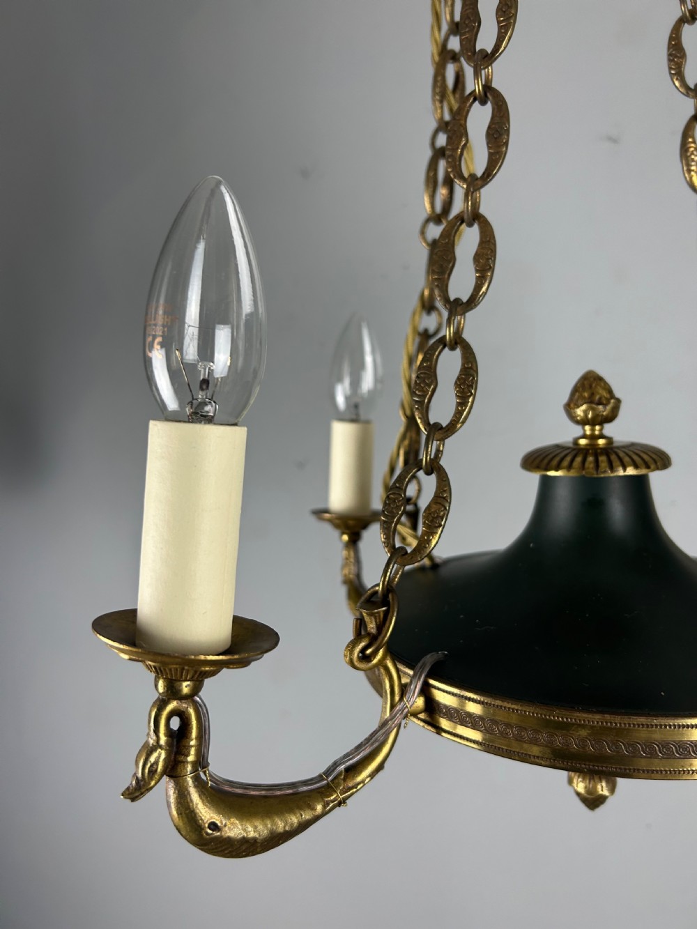 French 4 Arm Empire Antique Chandelier View II
