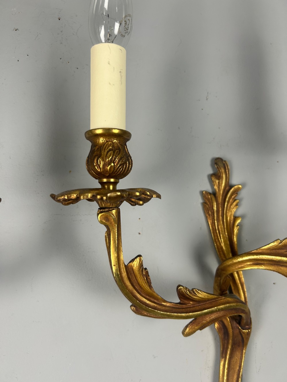 Pair Of French Gilt Brass Antique Wall Lights View VI