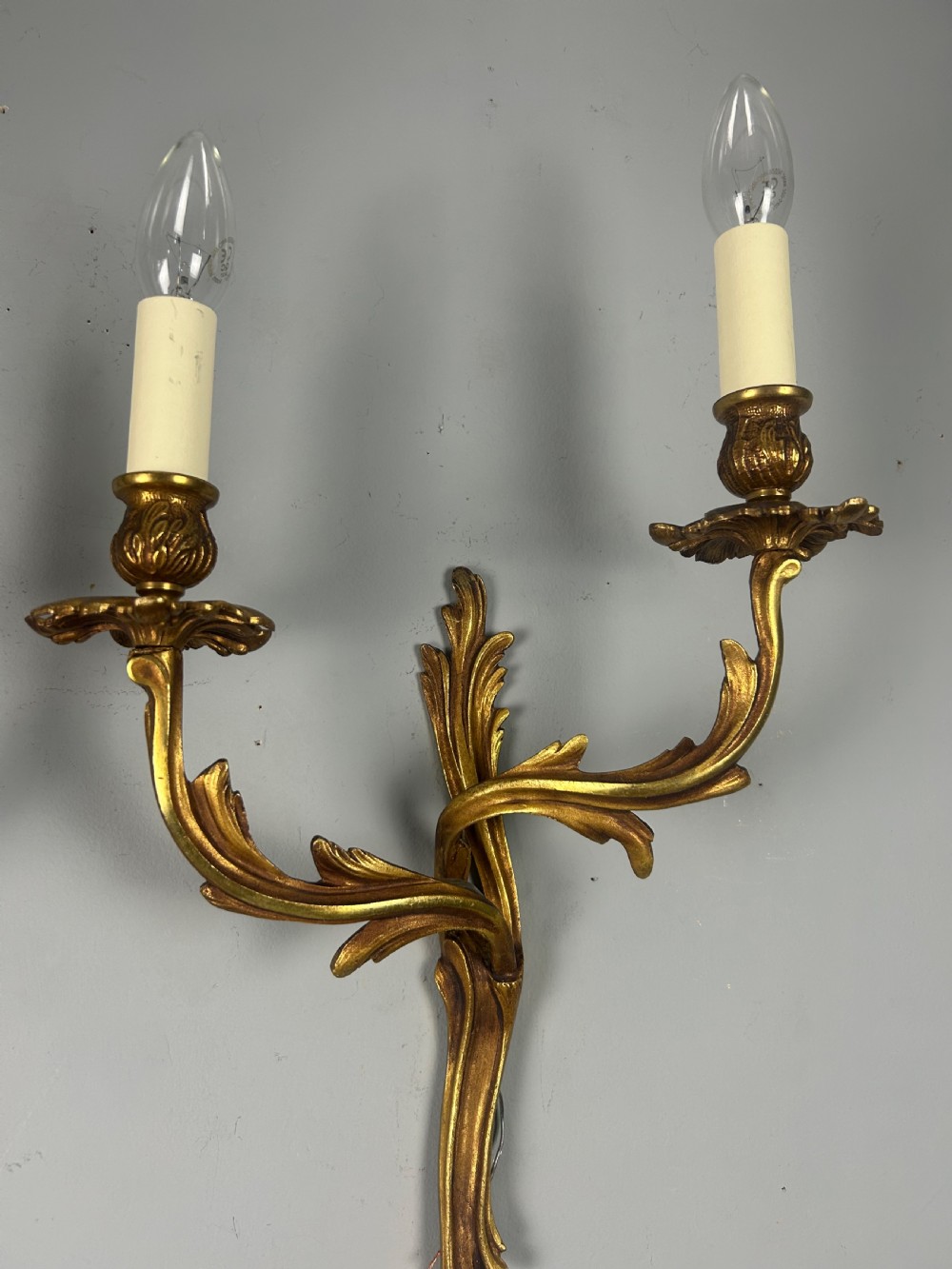 Pair Of French Gilt Brass Antique Wall Lights View VII
