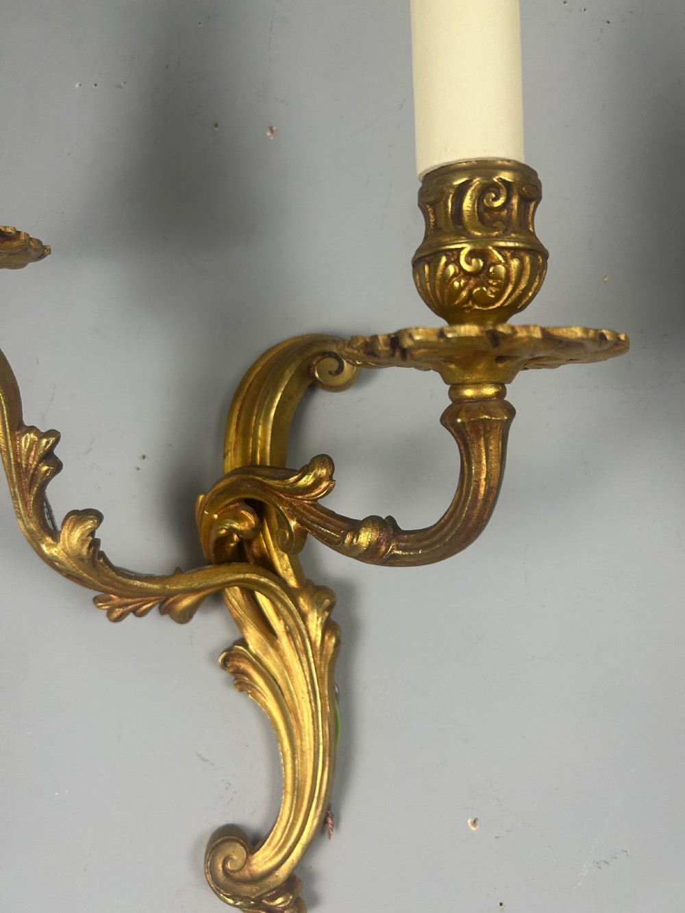 Pair Of French Gilded Twin Arm Antique Wall Lights View II