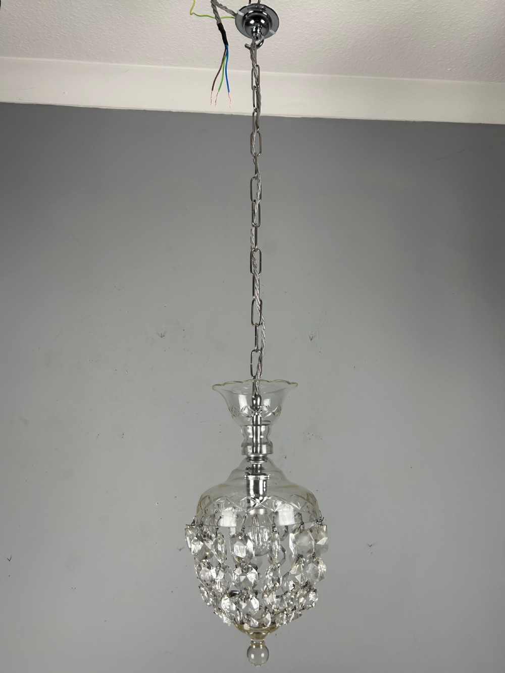 Lustre Chandelier Ceiling Light, Rewired  View V