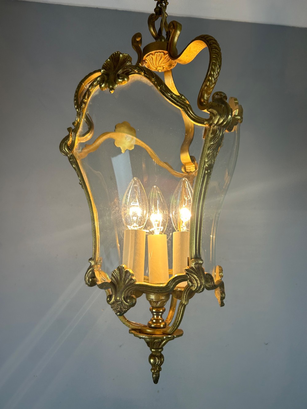 French Louis XV Style 3 Light Lantern View II