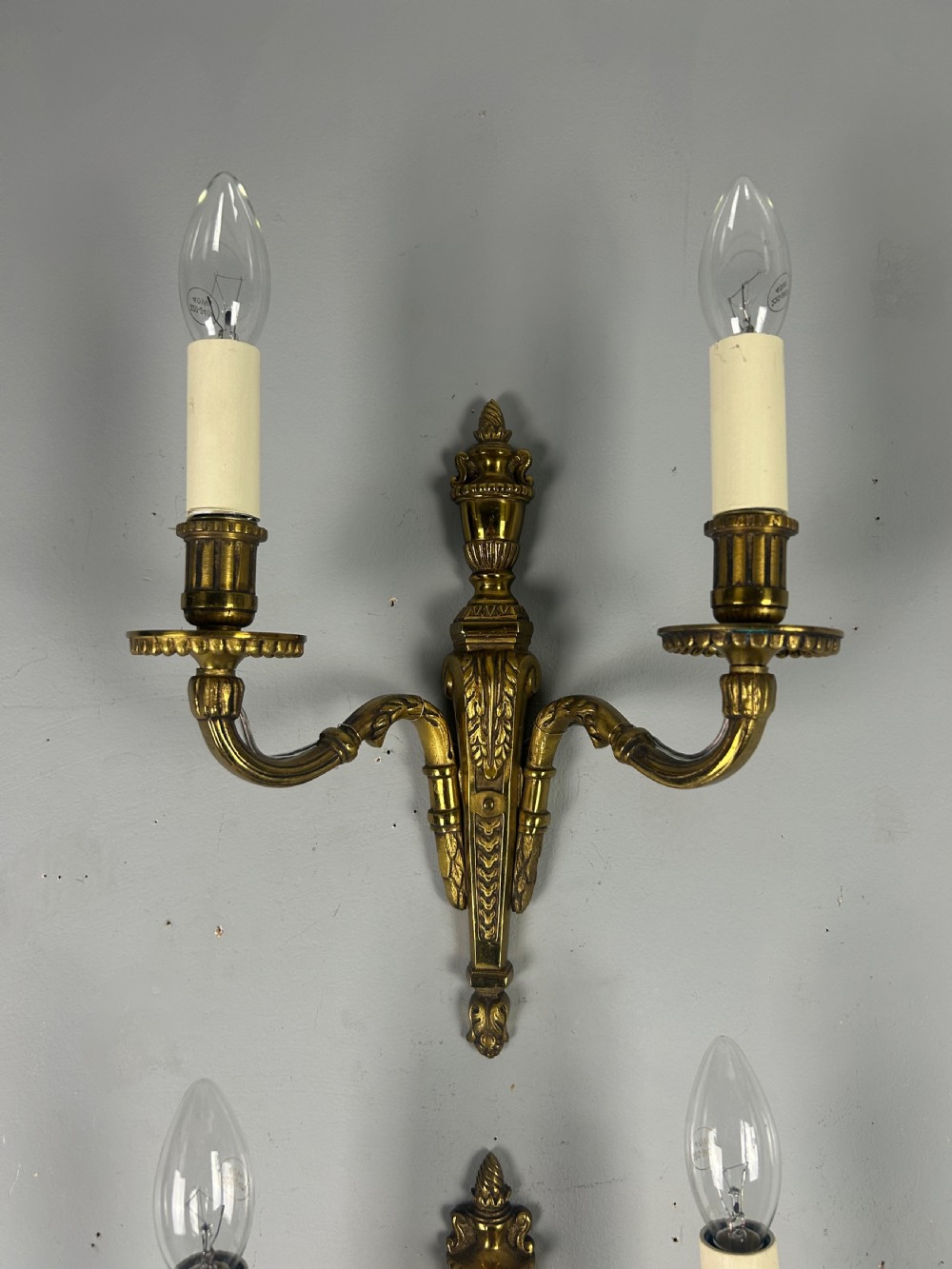 Set Of 3 French Bronze Antique Wall Lights View X