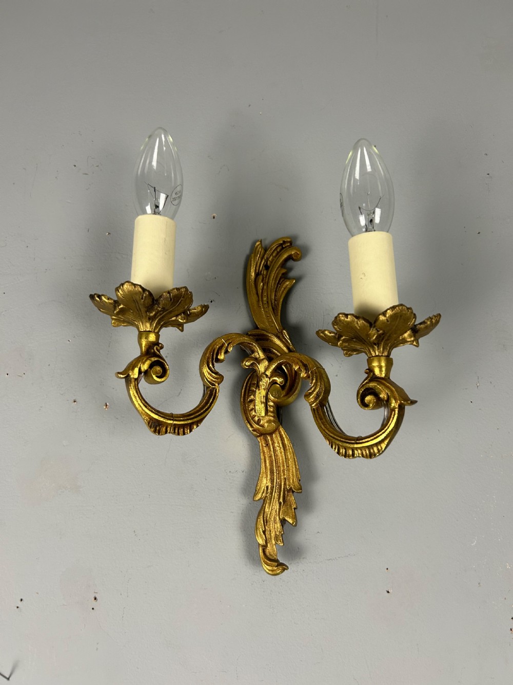 Single French Gilded Twin Arm Antique Wall Light View III