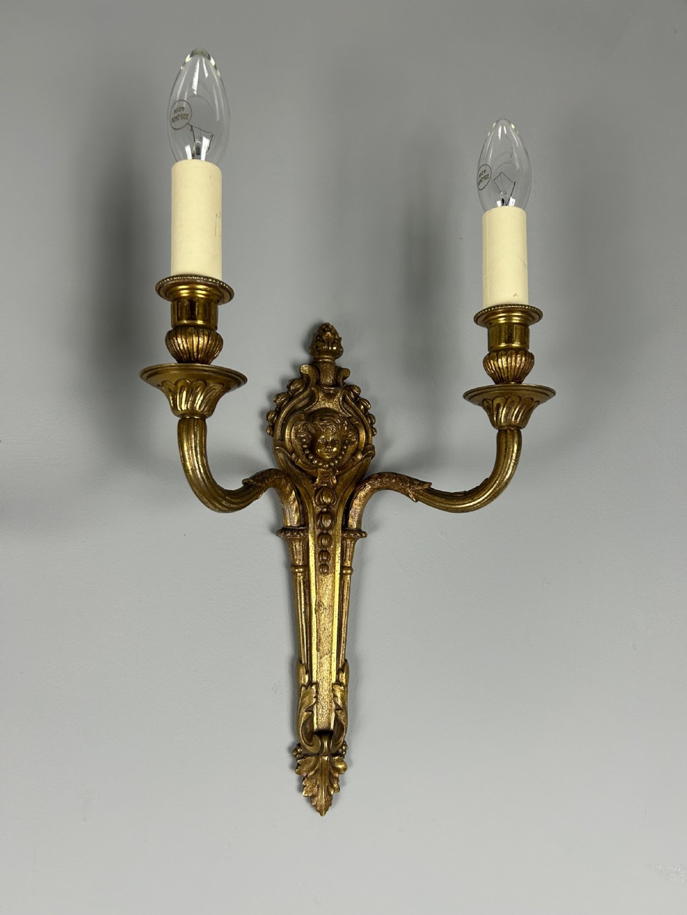 19th Century French Putti Cherub Antique Wall Lights  View VII
