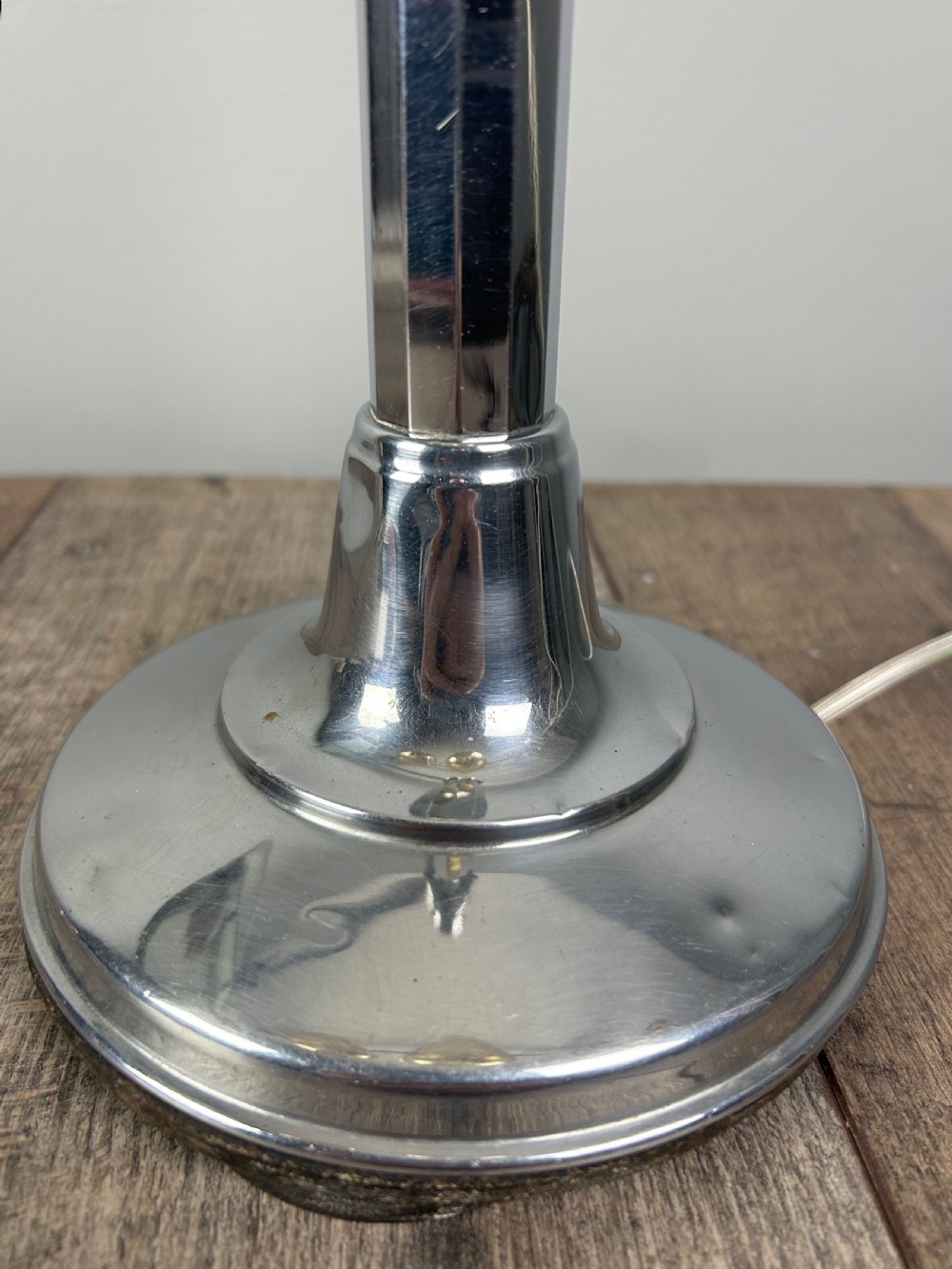 Art Deco Chrome And Milk Glass Adjustable Desk Lamp By Pirouette View VIII