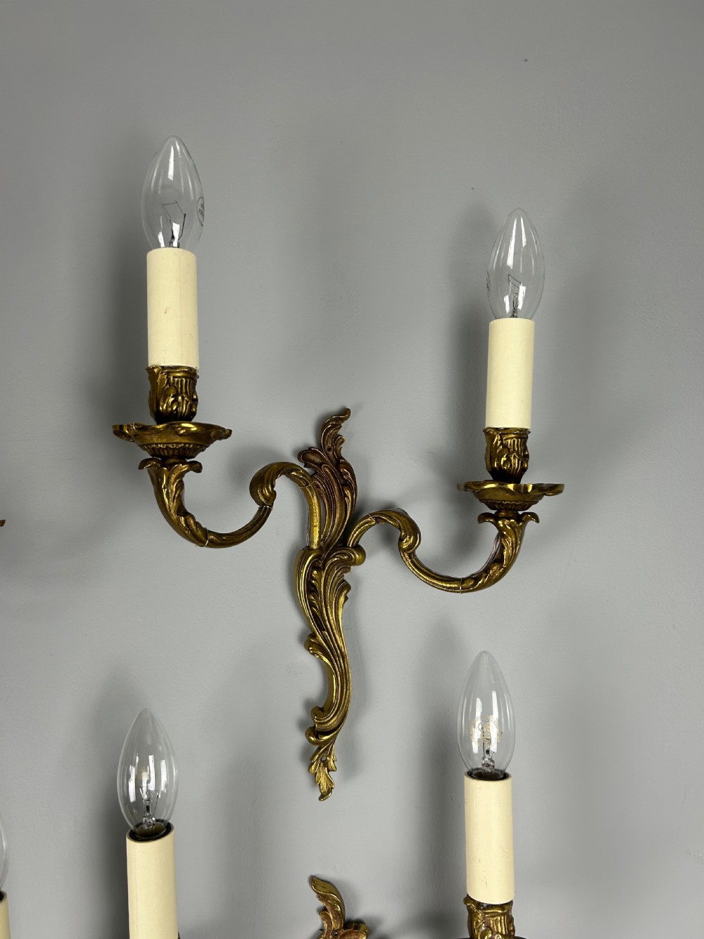 Set of 4 French Gilded Antique Wall Lights View II