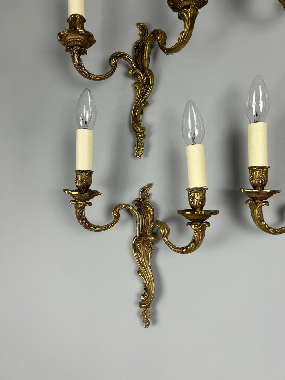 Set of 4 French Gilded Antique Wall Lights View IV