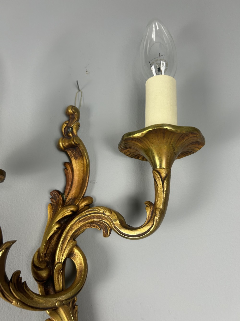 Set Of 4 French Gilded Antique Wall Lights View II