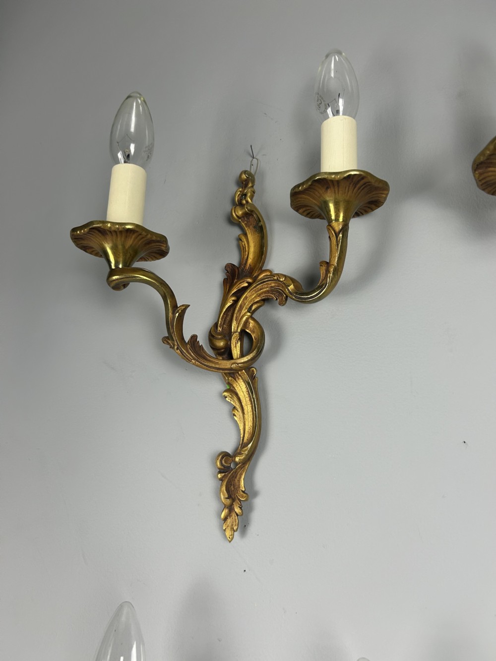 Set Of 4 French Gilded Antique Wall Lights View III