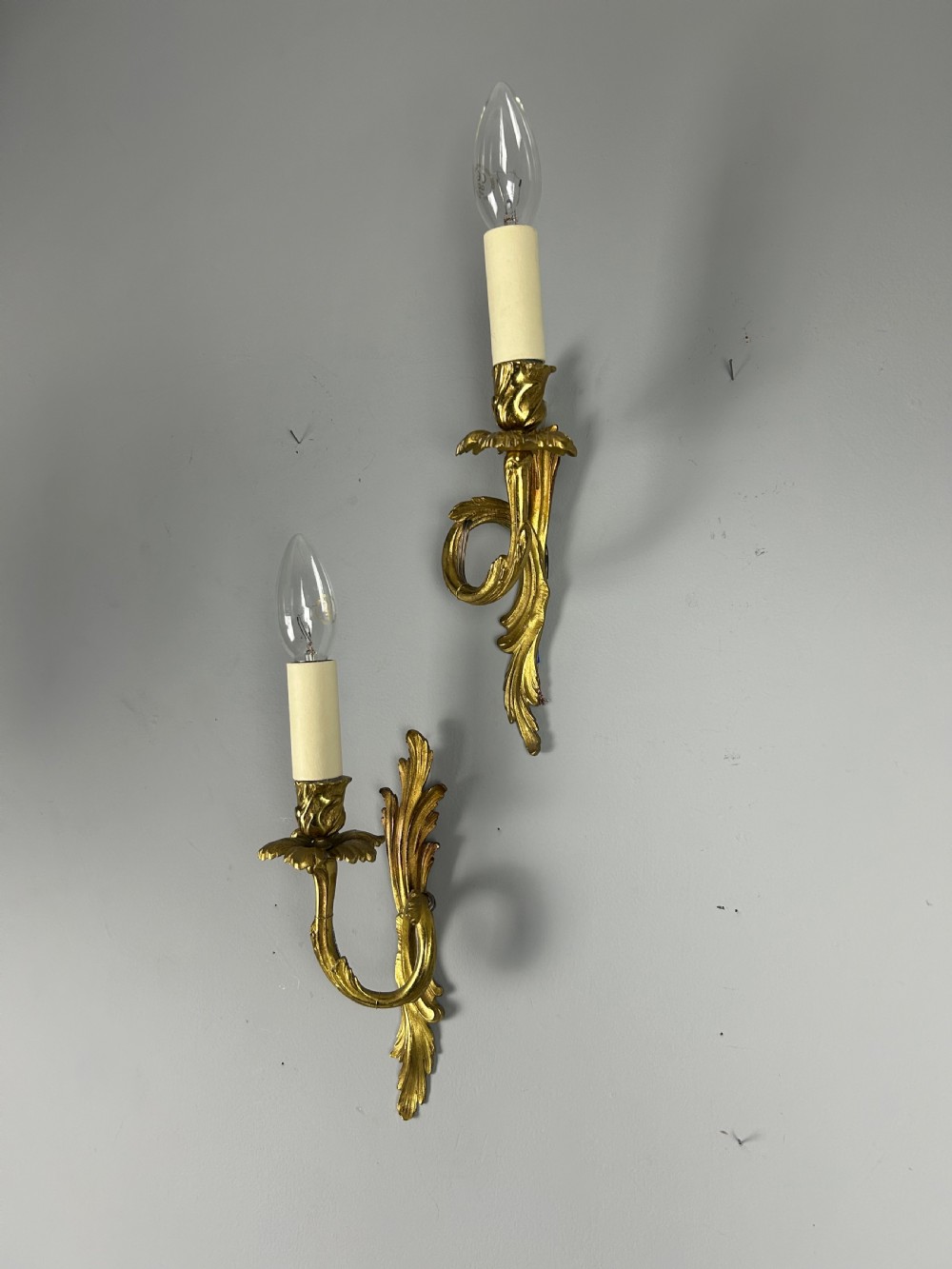 French Pair Of Single Arm Antique Wall Lights View II