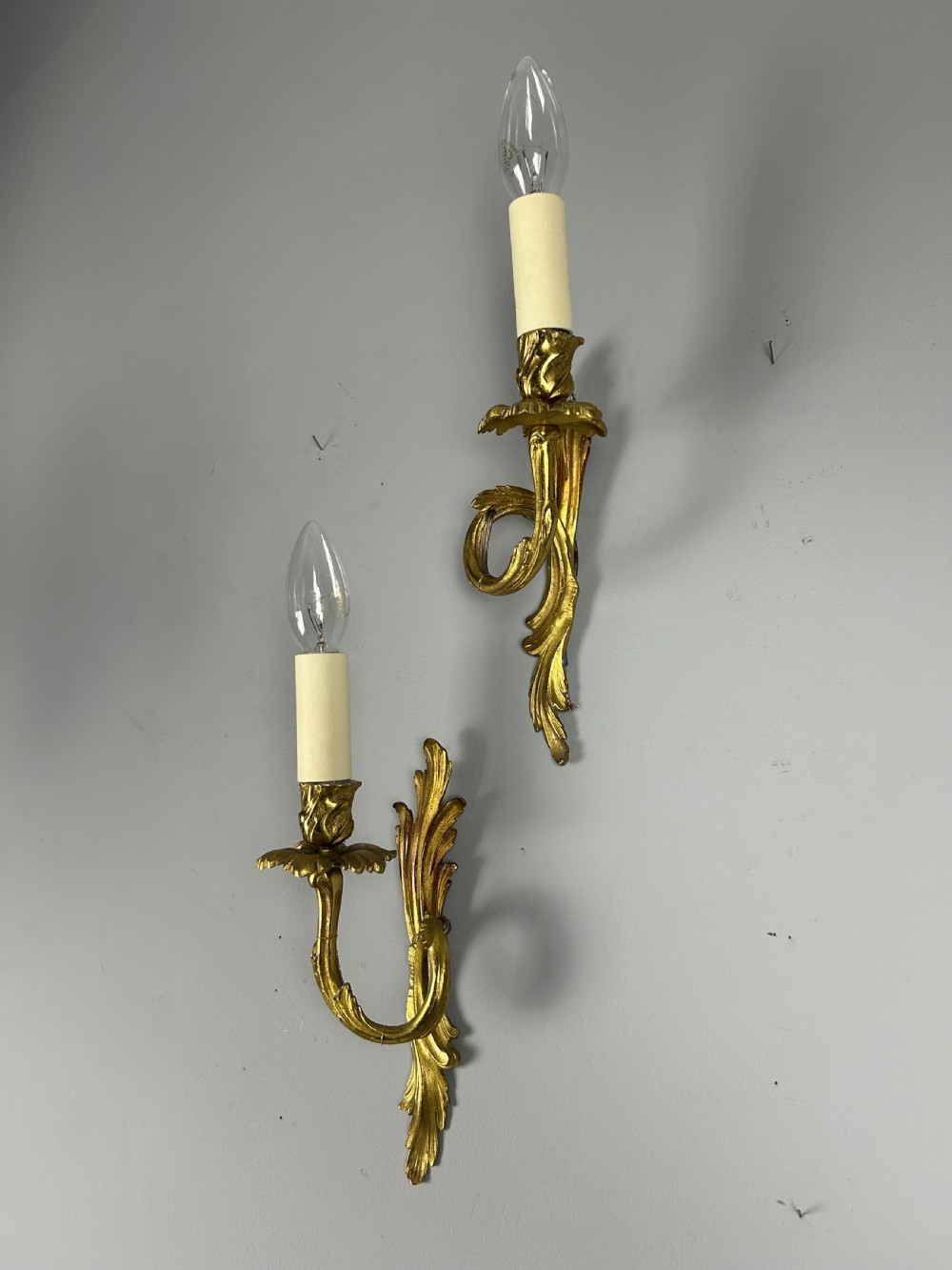 French Pair Of Single Arm Antique Wall Lights View III