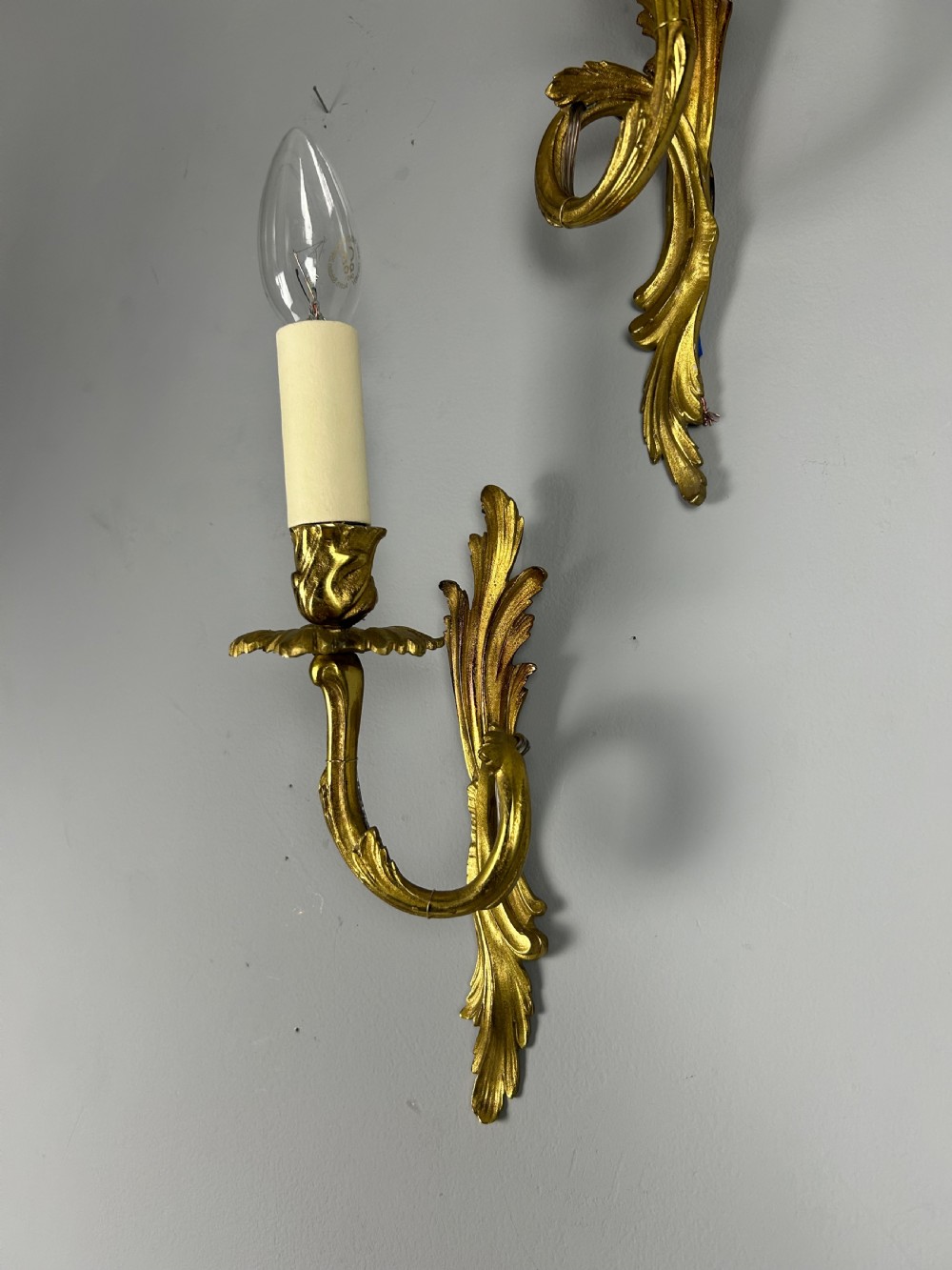 French Pair Of Single Arm Antique Wall Lights View IV
