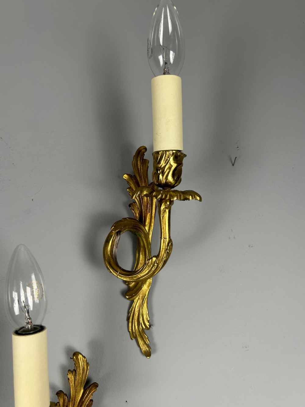 French Pair Of Single Arm Antique Wall Lights View VI