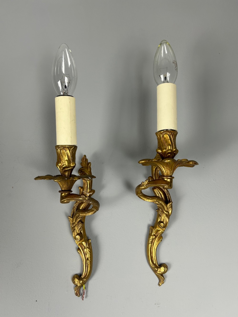 French Pair Of Single Arm Antique Wall Lights