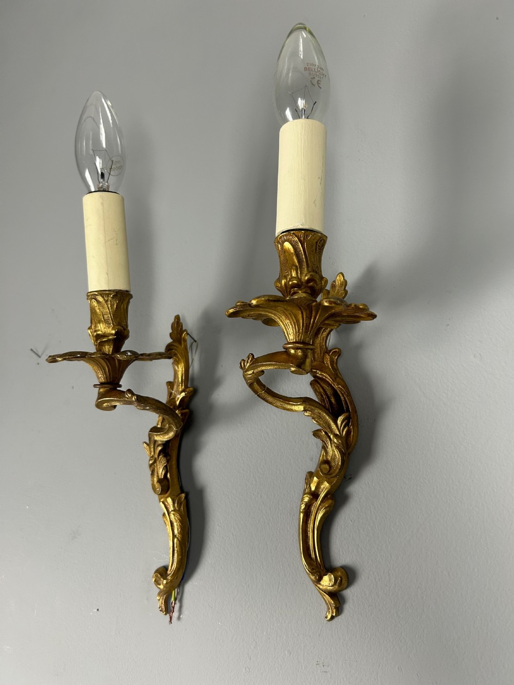 French Pair Of Single Arm Antique Wall Lights View III