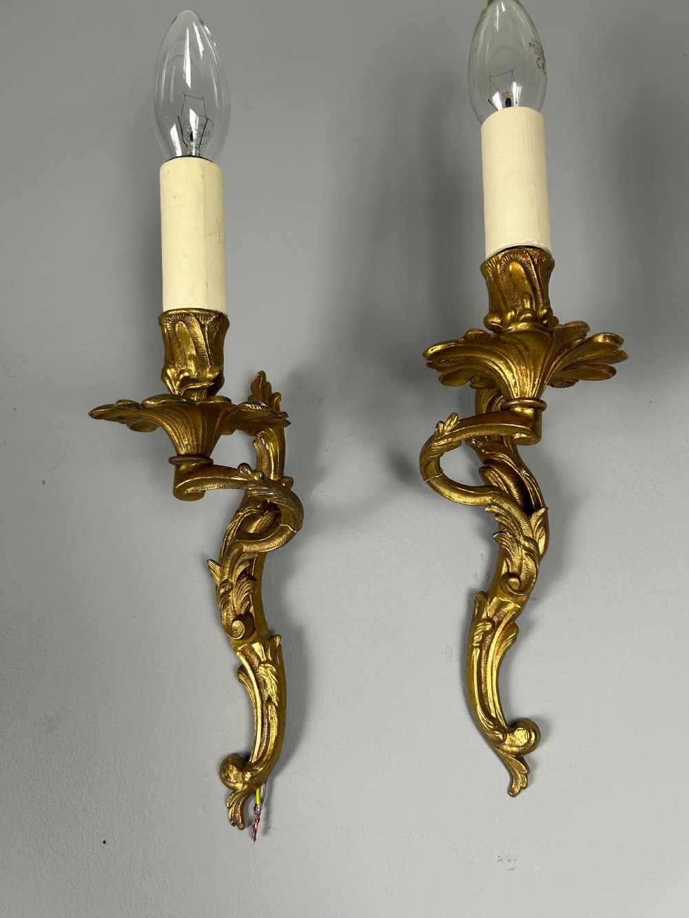 French Pair Of Single Arm Antique Wall Lights View IV