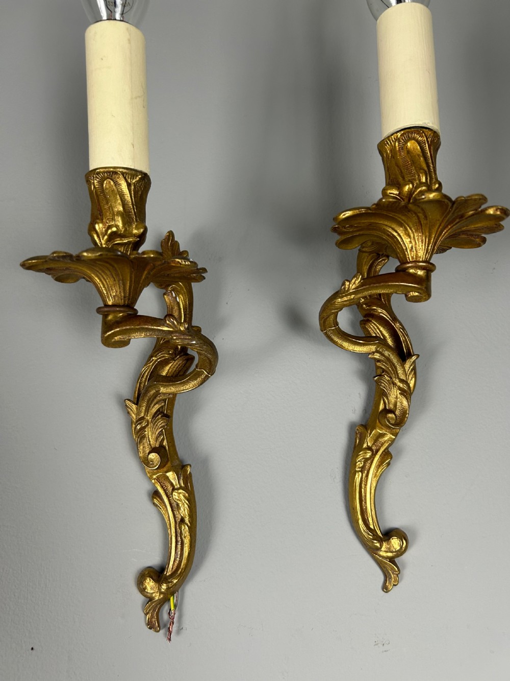 French Pair Of Single Arm Antique Wall Lights View V