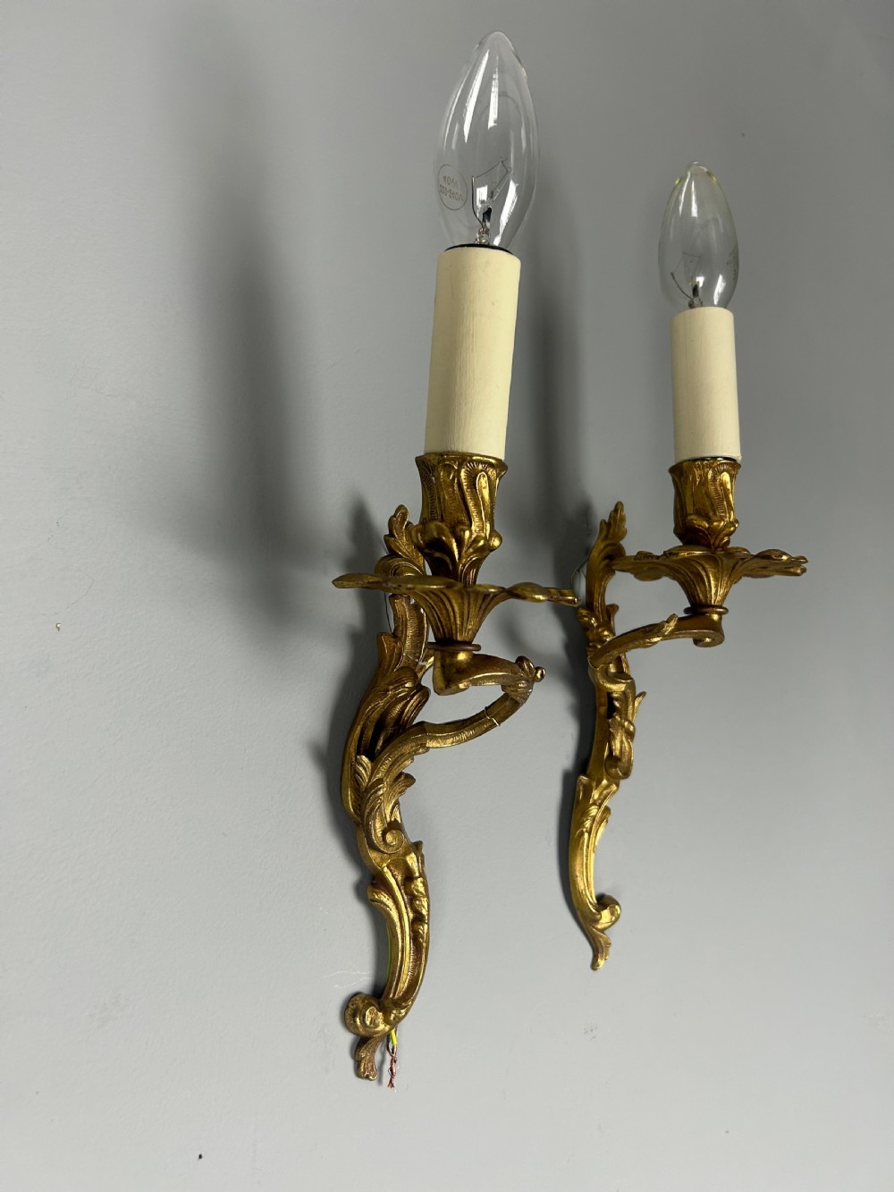 French Pair Of Single Arm Antique Wall Lights View VI