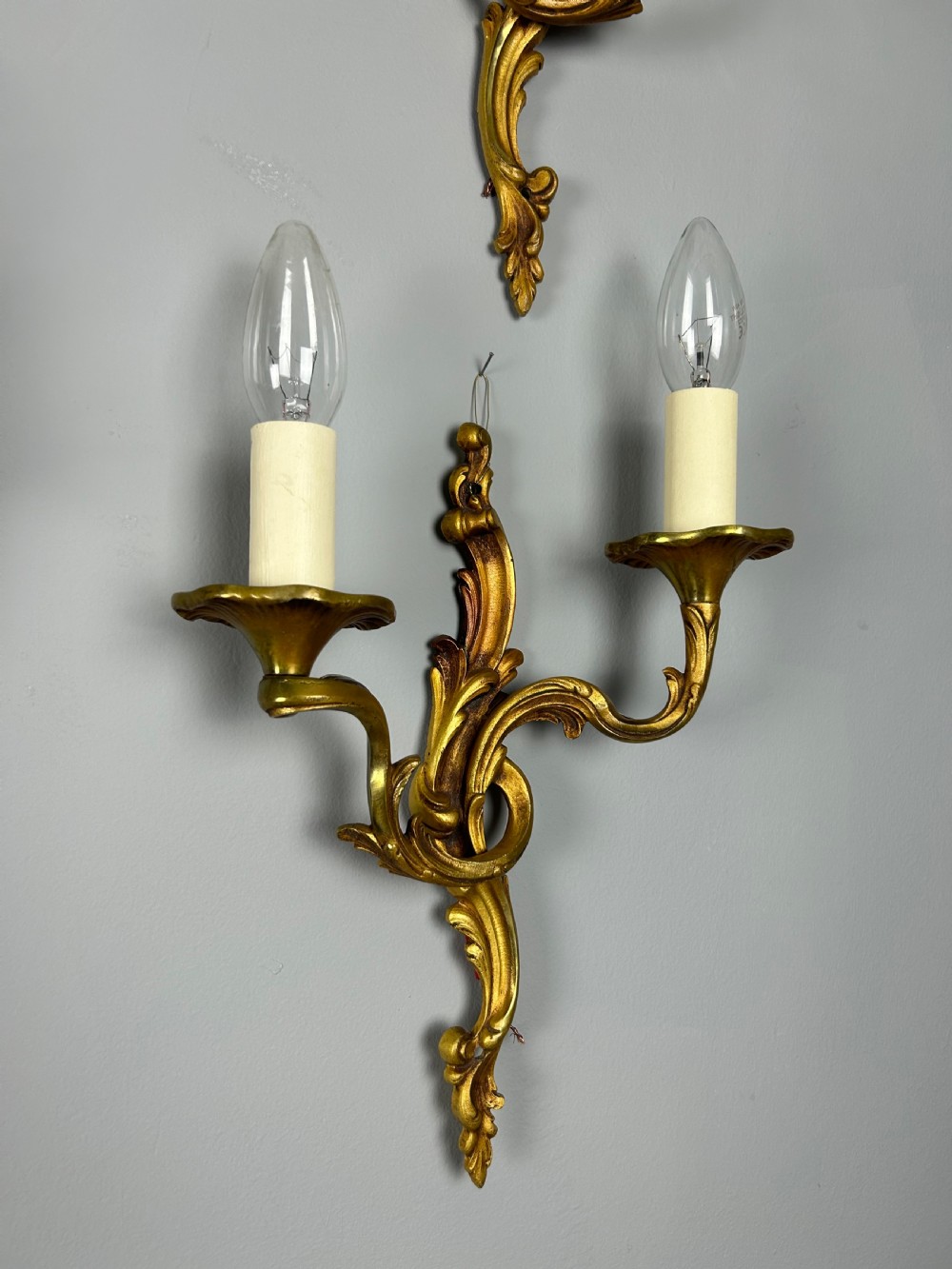 Set Of 6 French Gilded Antique Wall Lights View VI