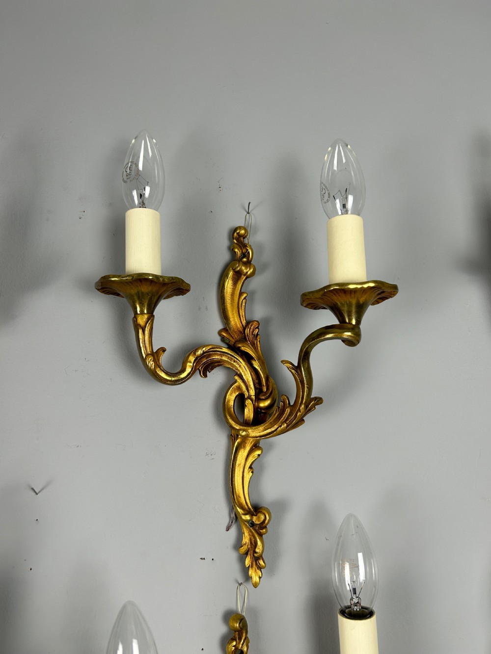 Set Of 6 French Gilded Antique Wall Lights View VIII