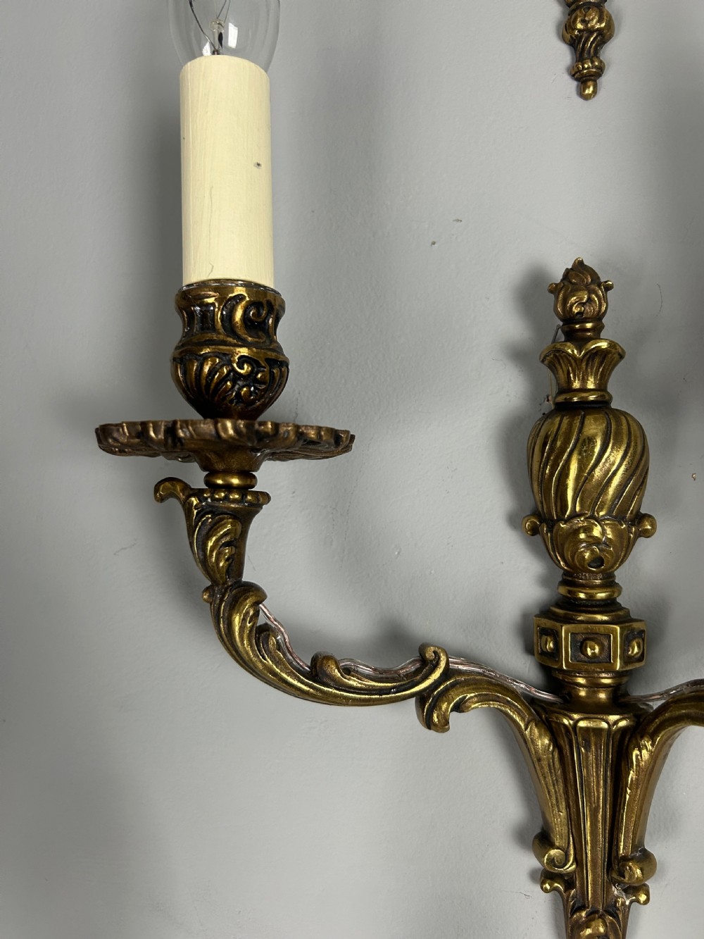 Set Of 3 French Bronze Antique Wall Lights View II
