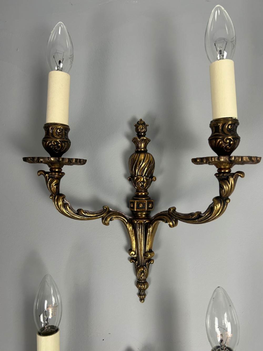 Set Of 3 French Bronze Antique Wall Lights View III